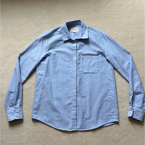 Sezane Tomboy Shirt Blue 32 - Picture 3 of 5